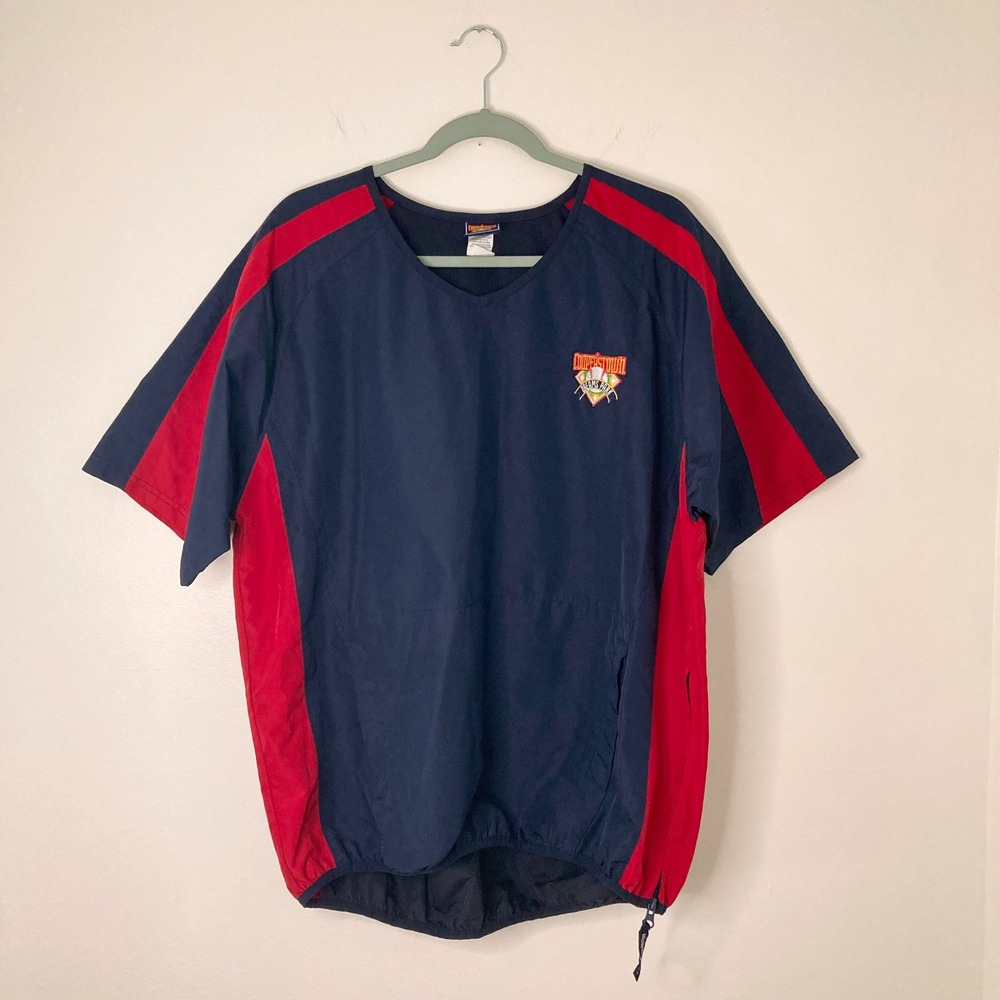 VTG Cooperstown Dreams Park Short Sleeve Windbreaker Pullover Baseball Jacket